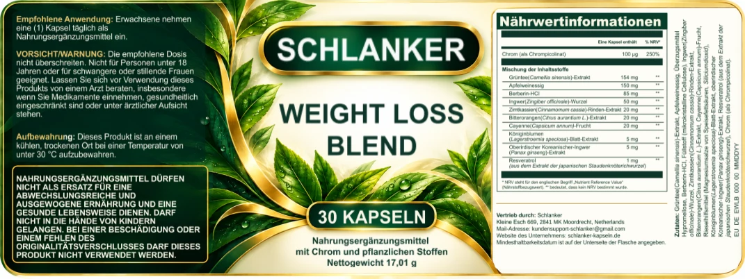 Schlanker – Etikett